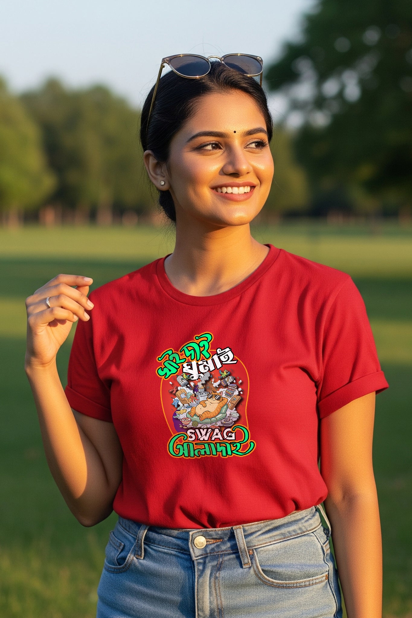 KRAZYKIND Swag Aladai in black with colorful logo design, made of durable fabric, ideal for casual wear and swag accessories.