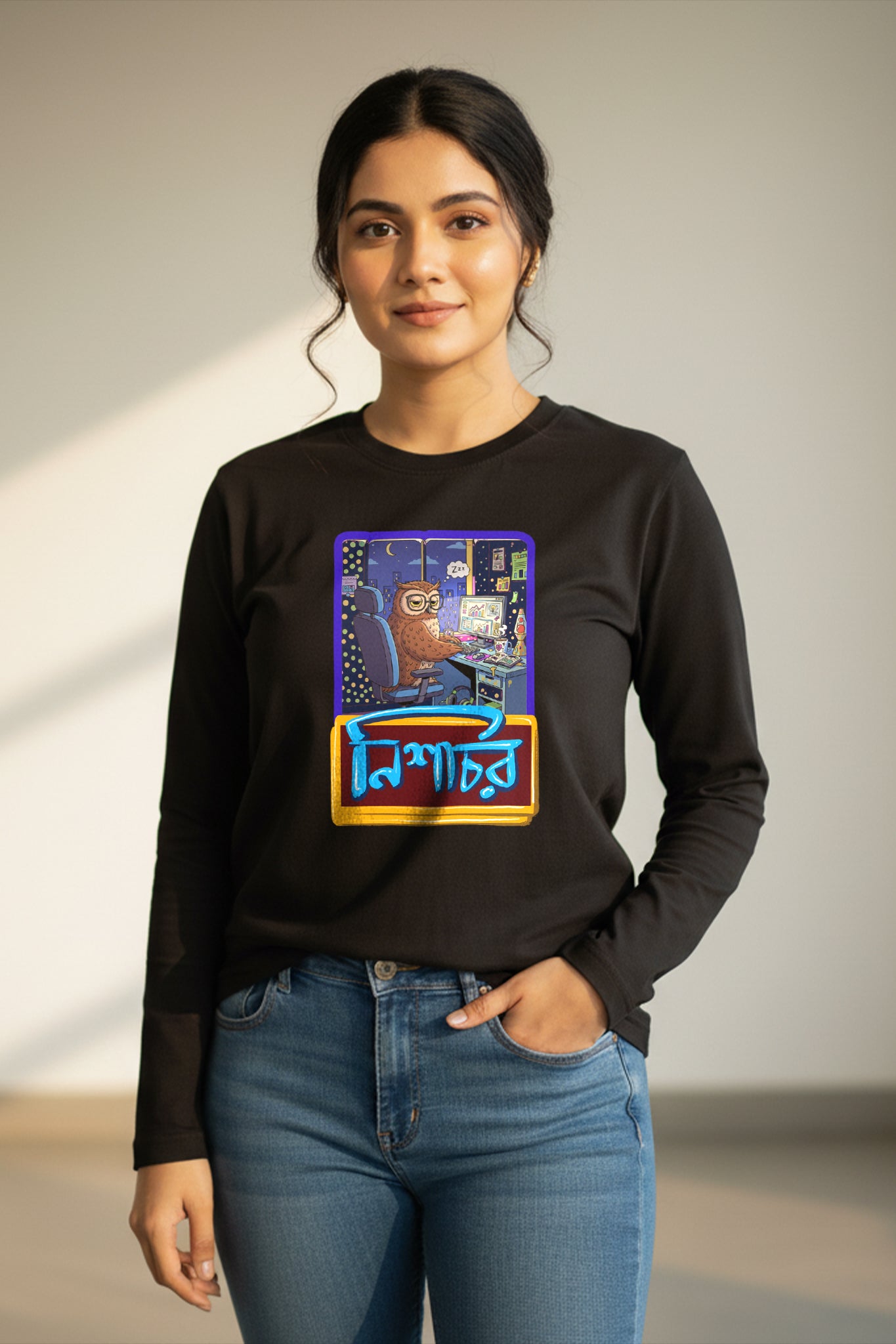 KRAZYKIND Nishachor full sleeve shirt in a stylish design, featuring long sleeves and comfortable fabric.