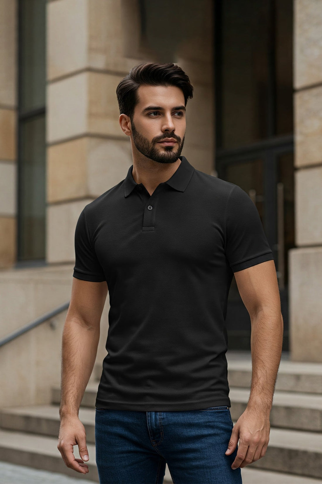 Black Polo Shirt KRAZYKIND
