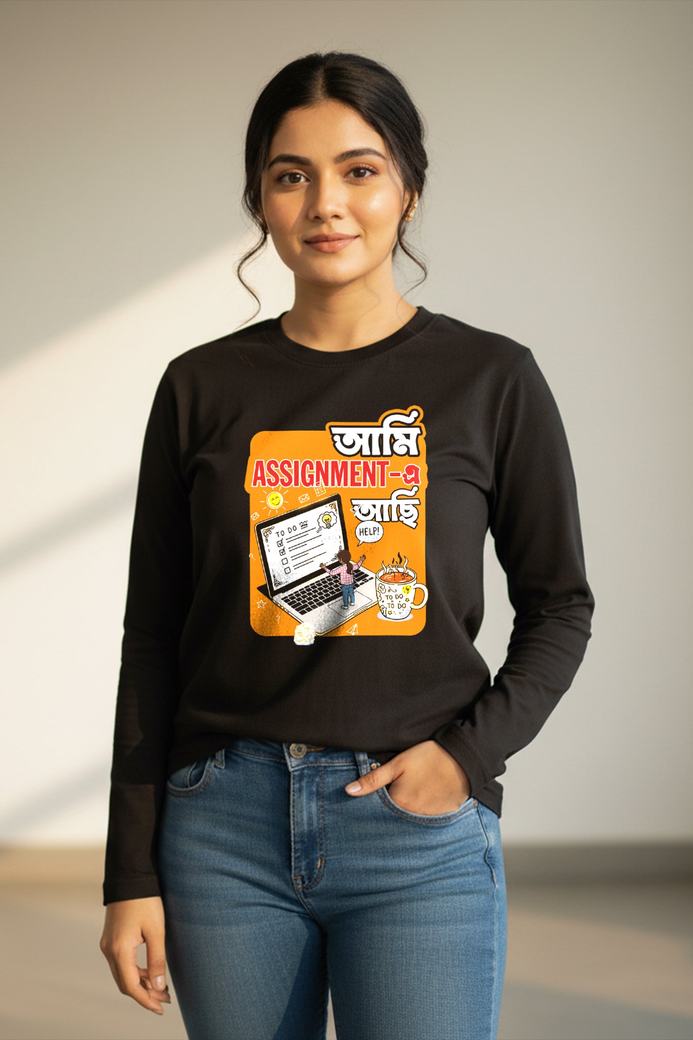 KRAZYKIND assignment full sleeve shirt featuring a casual design and comfortable fit, shown in the image.