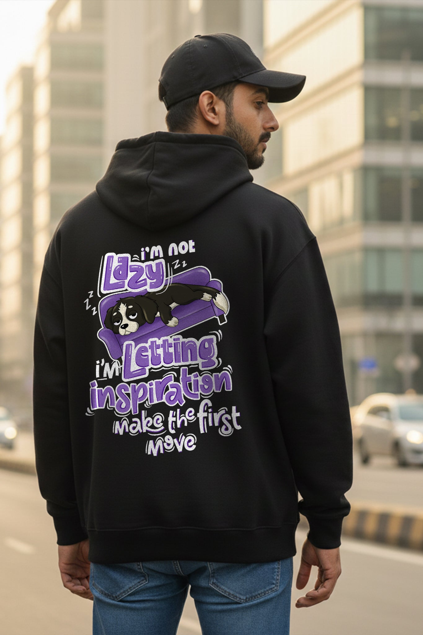 KRAZYKIND Lazy Hoodie in soft fabric, featuring a relaxed fit and stylish design, perfect for casual comfort and lounging.