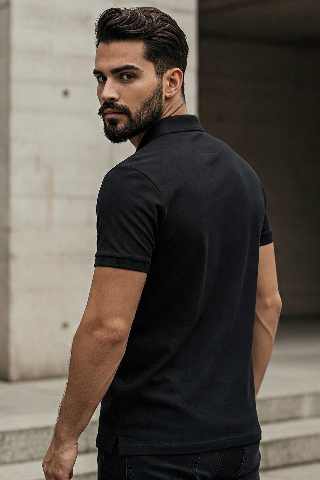 Black Polo ( Brand Logo ) T-Shirt KRAZYKIND