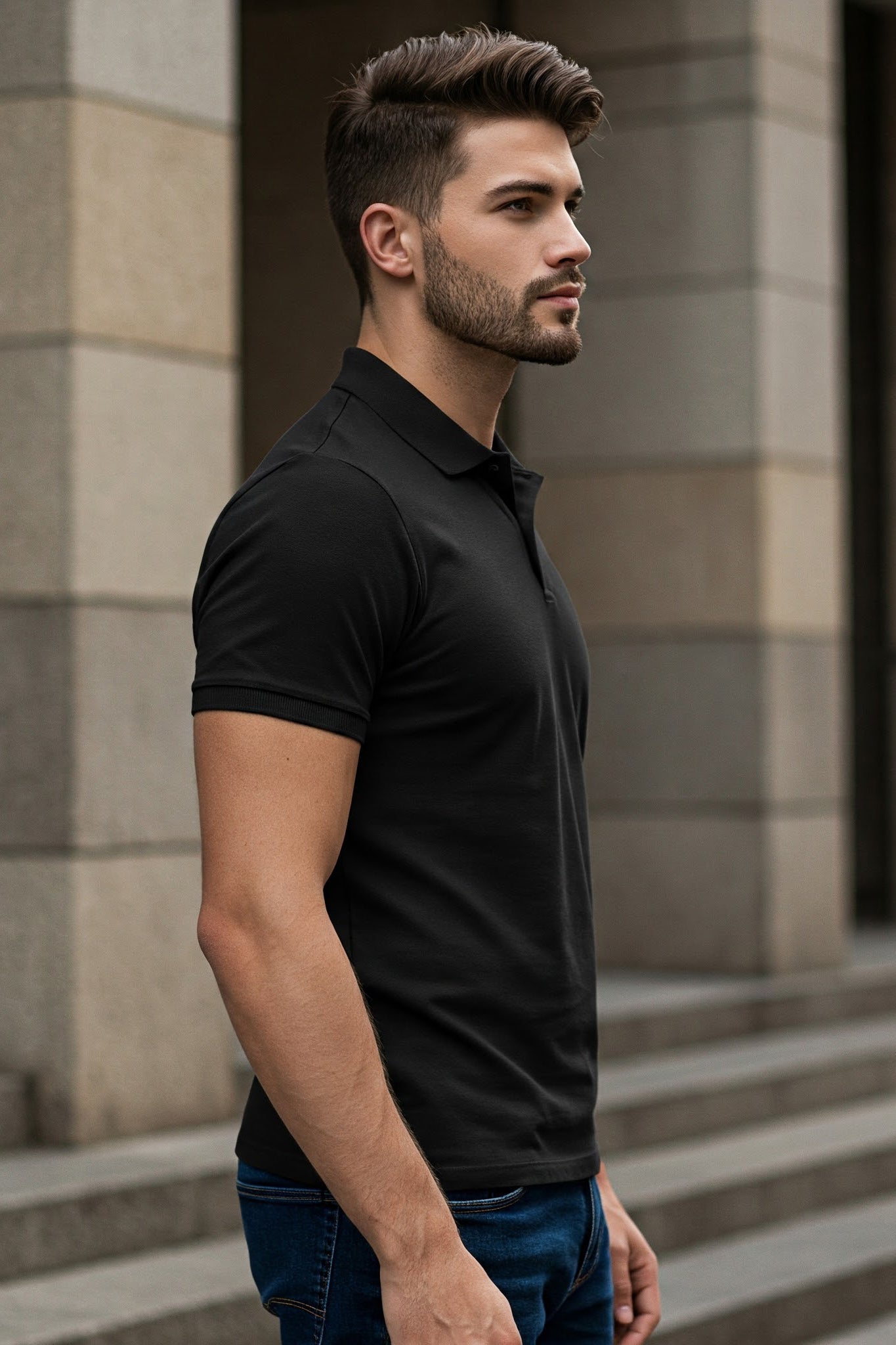 Black Polo Shirt KRAZYKIND