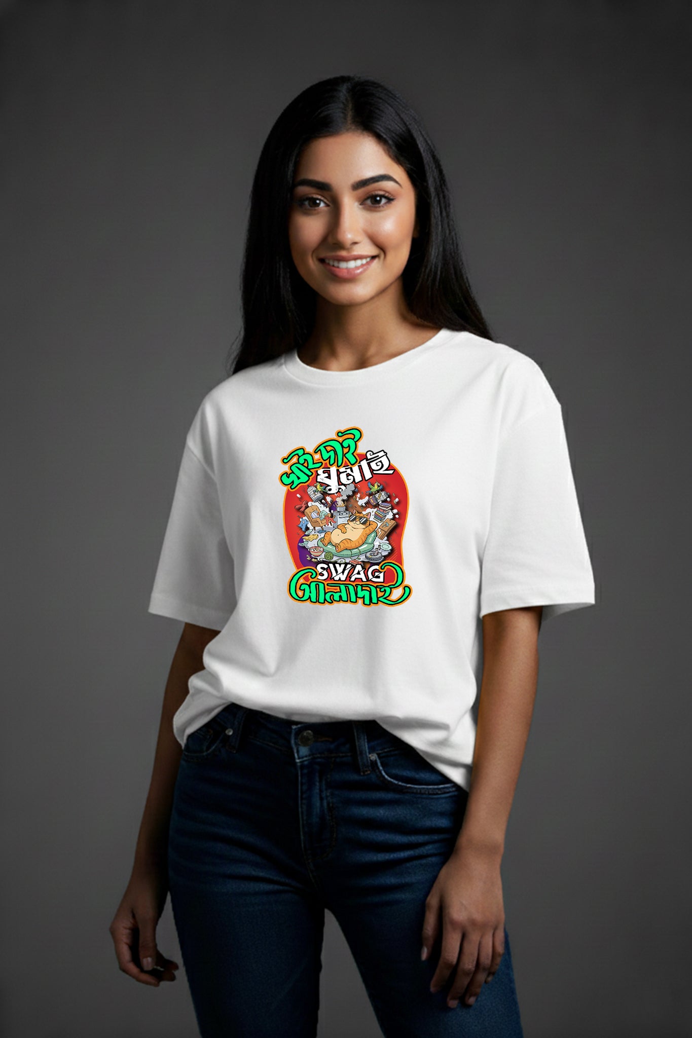 KRAZYKIND Swag Aladai, stylish casual hoodie with bold graphic design, soft fabric, and comfortable fit.