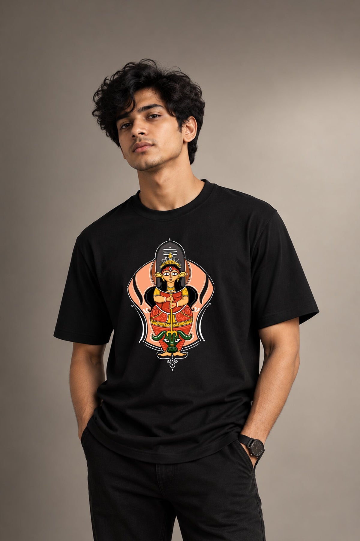 Mohishashur Mordini | Regular Cotton T-Shirt for Men | Krazy Kind KRAZYKIND