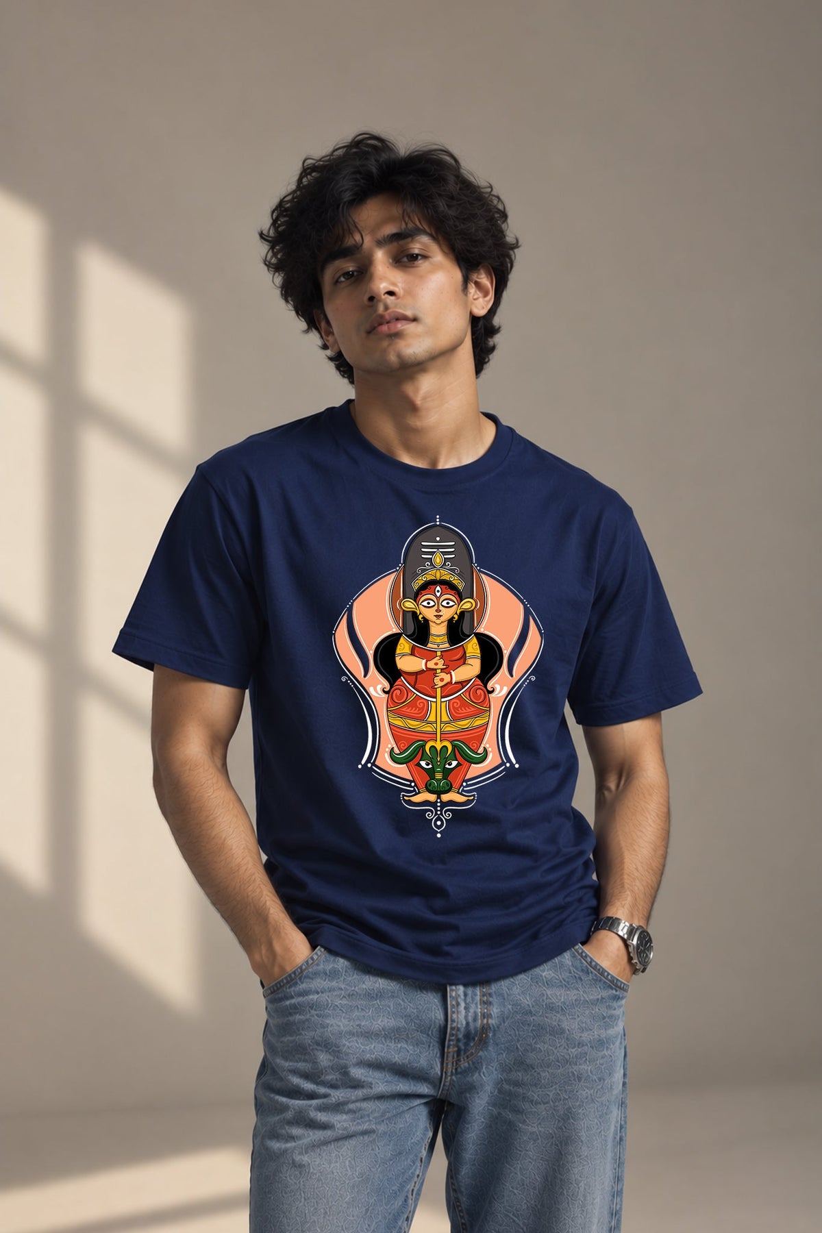 Mohishashur Mordini | Regular Cotton T-Shirt for Men | Krazy Kind KRAZYKIND