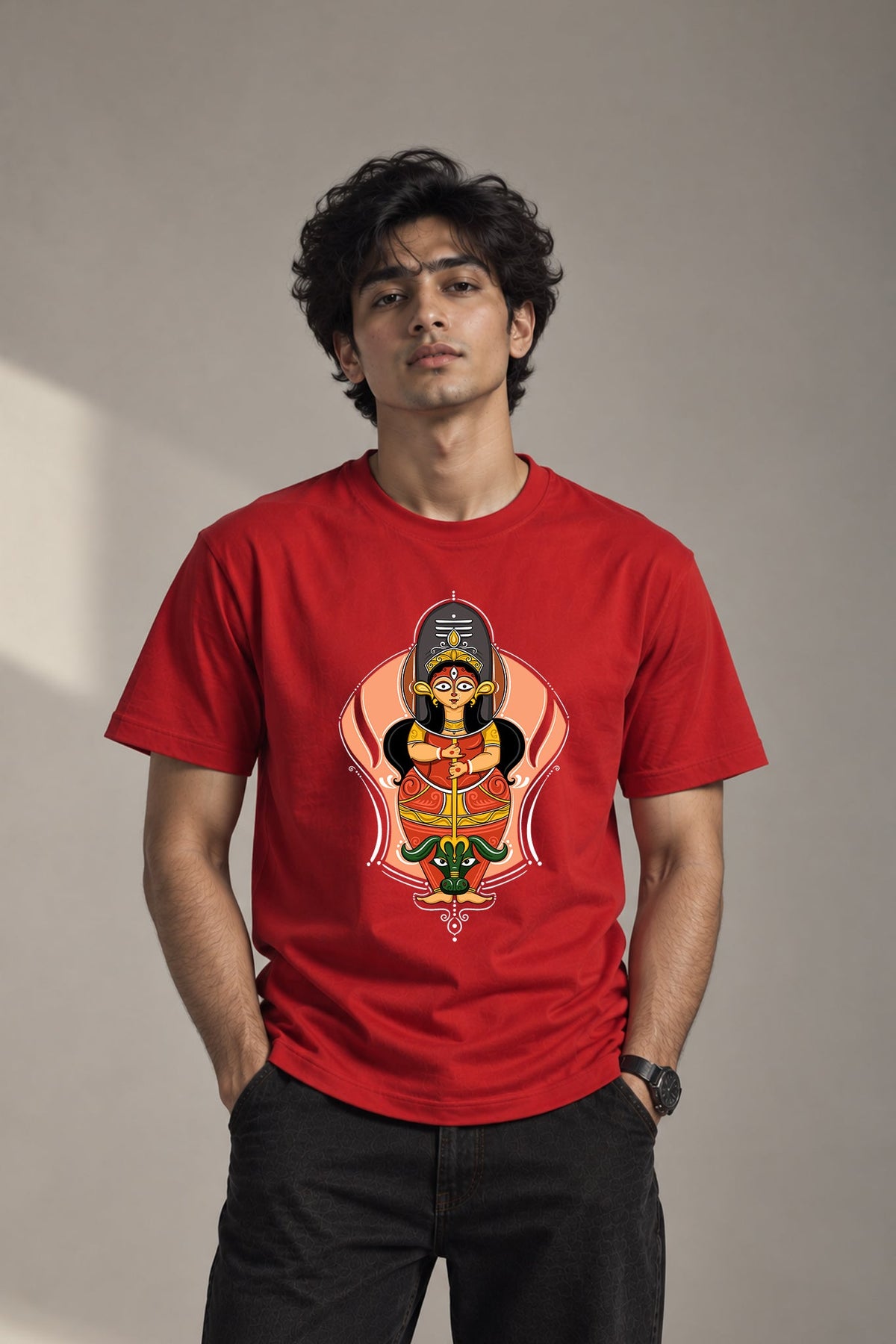Mohishashur Mordini | Regular Cotton T-Shirt for Men | Krazy Kind KRAZYKIND