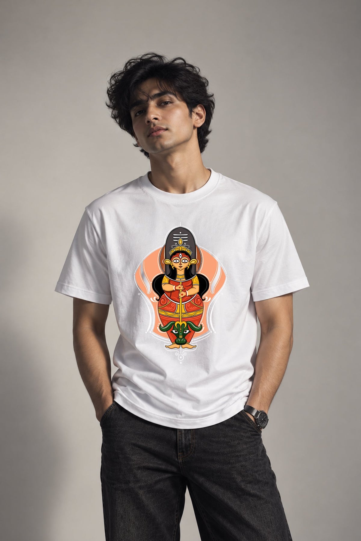 Mohishashur Mordini | Regular Cotton T-Shirt for Men | Krazy Kind KRAZYKIND