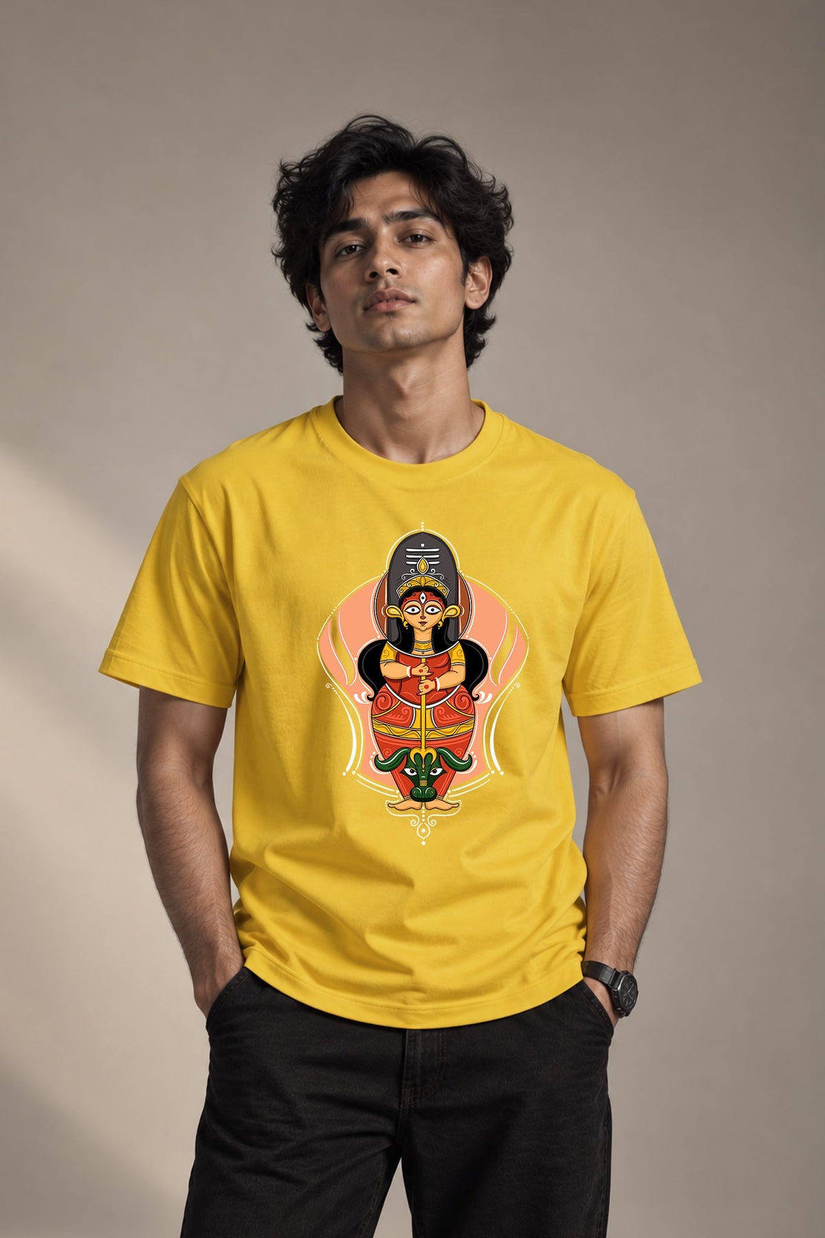 Mohishashur Mordini | Regular Cotton T-Shirt for Men | Krazy Kind KRAZYKIND