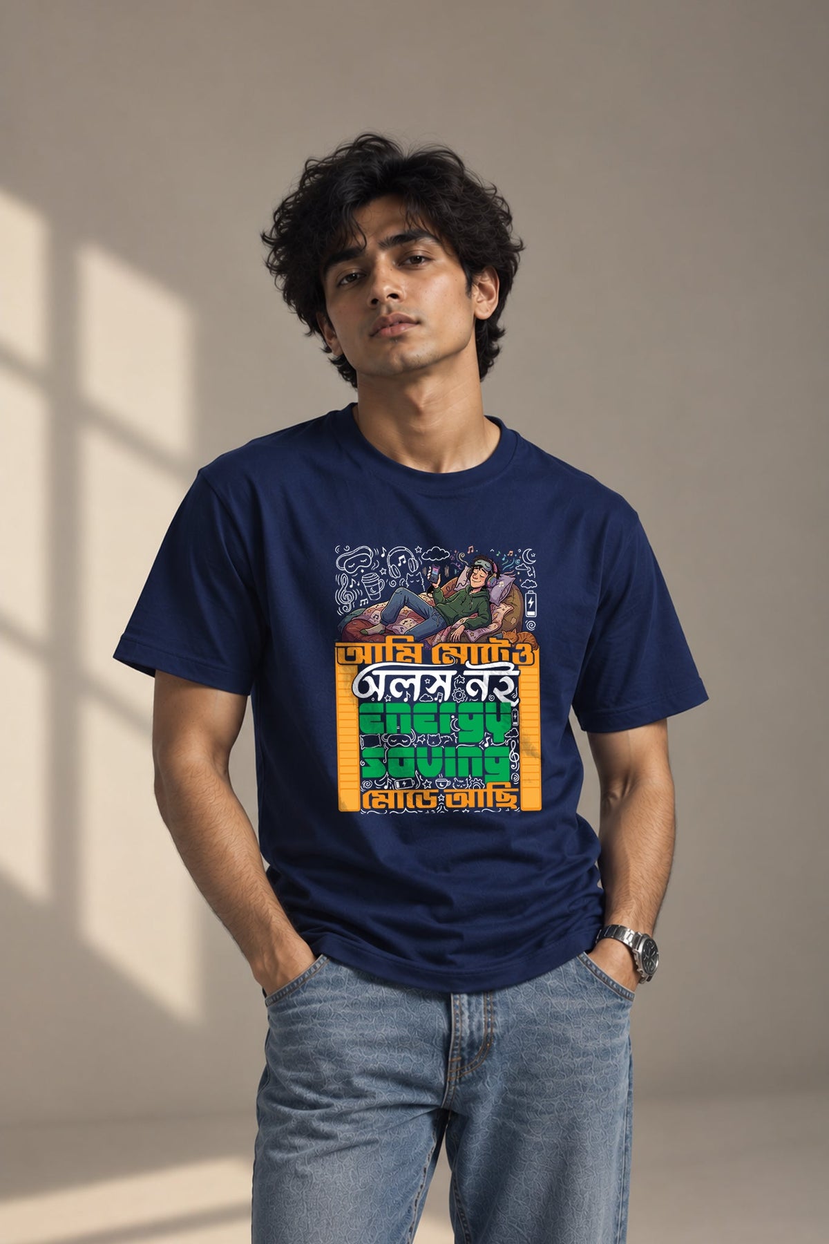 Olosh Noi | Regular Cotton T-Shirt for Men | Krazy Kind KRAZYKIND