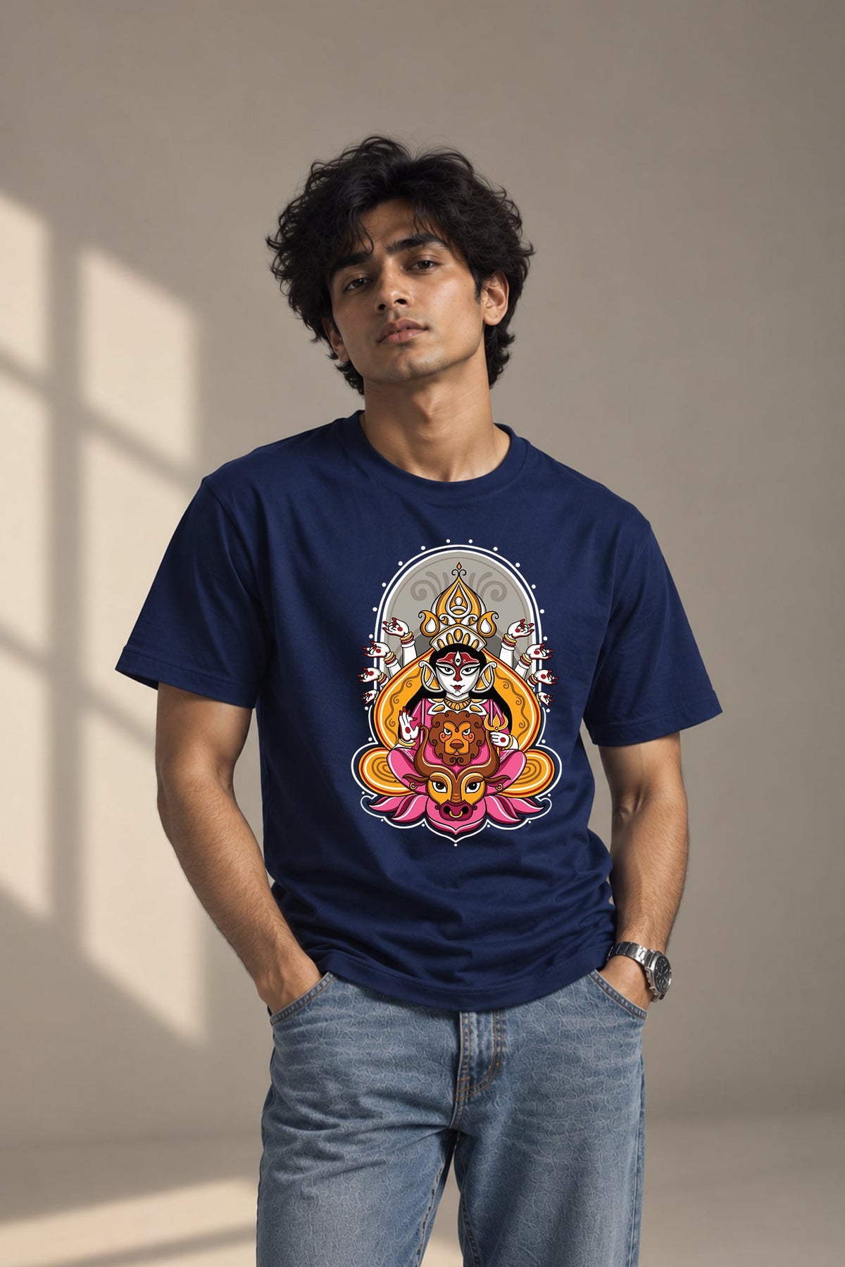 Shakti Swarupini | Regular Cotton T-Shirt for Men | Krazy Kind KRAZYKIND