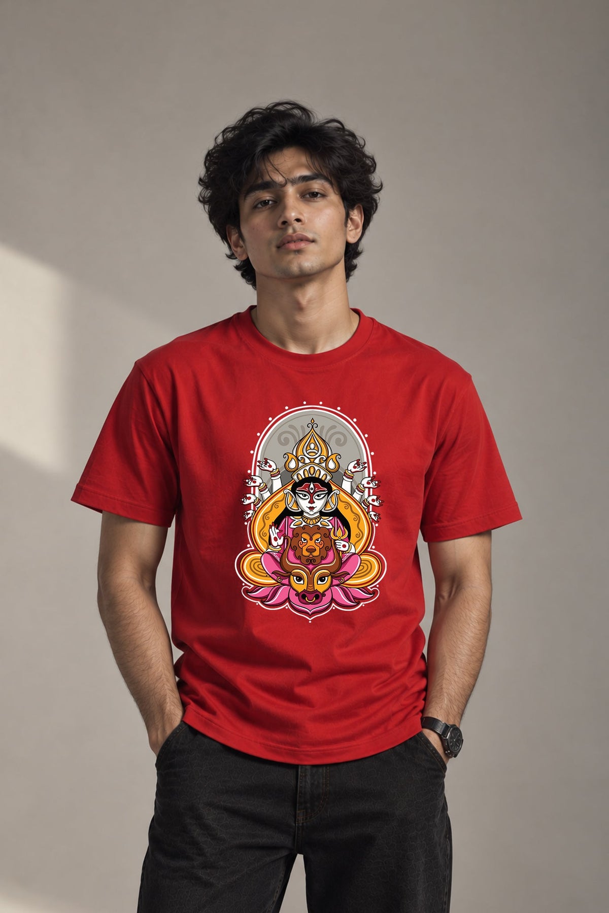 Shakti Swarupini | Regular Cotton T-Shirt for Men | Krazy Kind KRAZYKIND