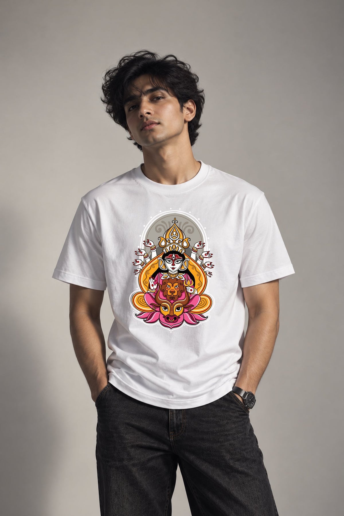 Shakti Swarupini | Regular Cotton T-Shirt for Men | Krazy Kind KRAZYKIND