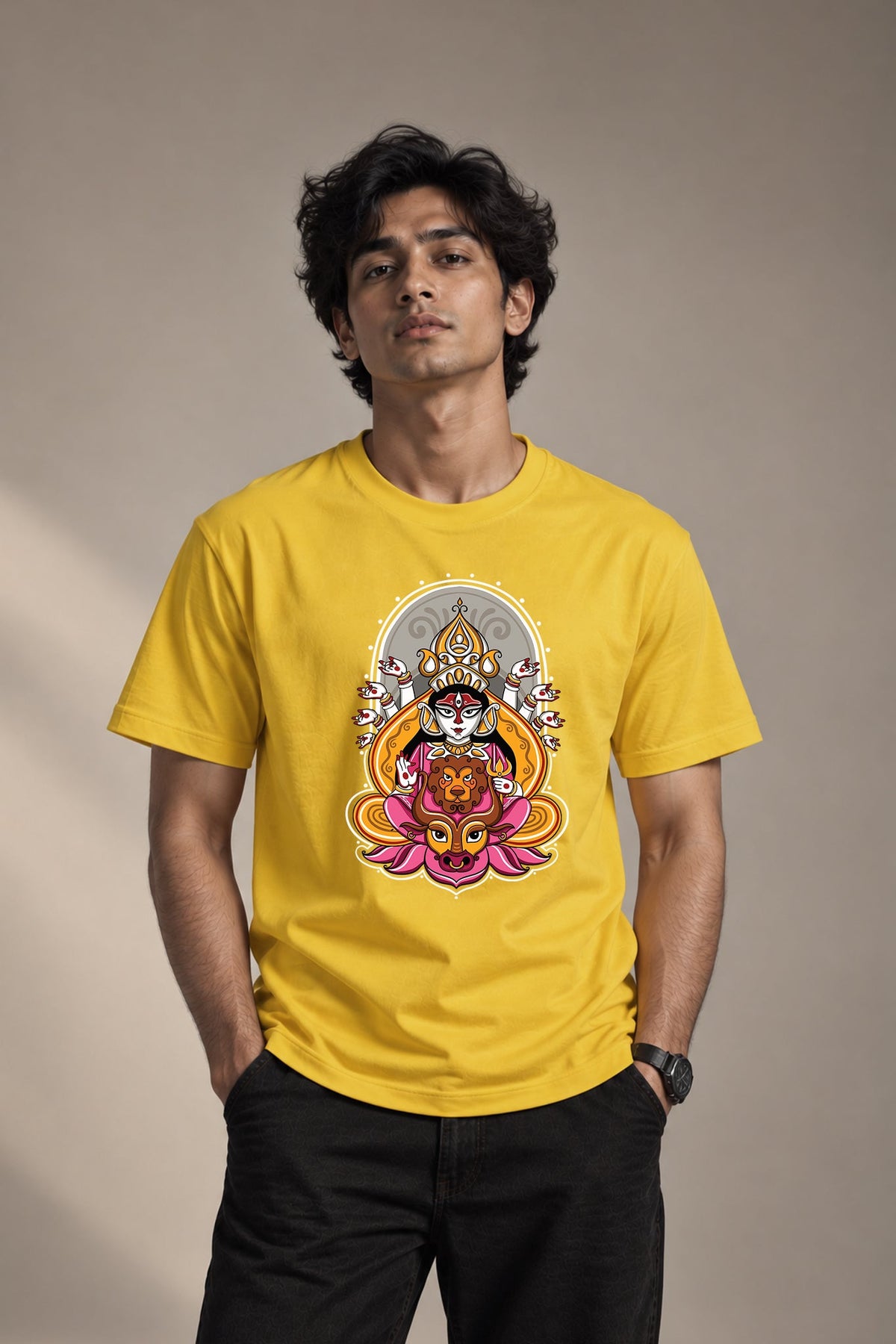 Shakti Swarupini | Regular Cotton T-Shirt for Men | Krazy Kind KRAZYKIND