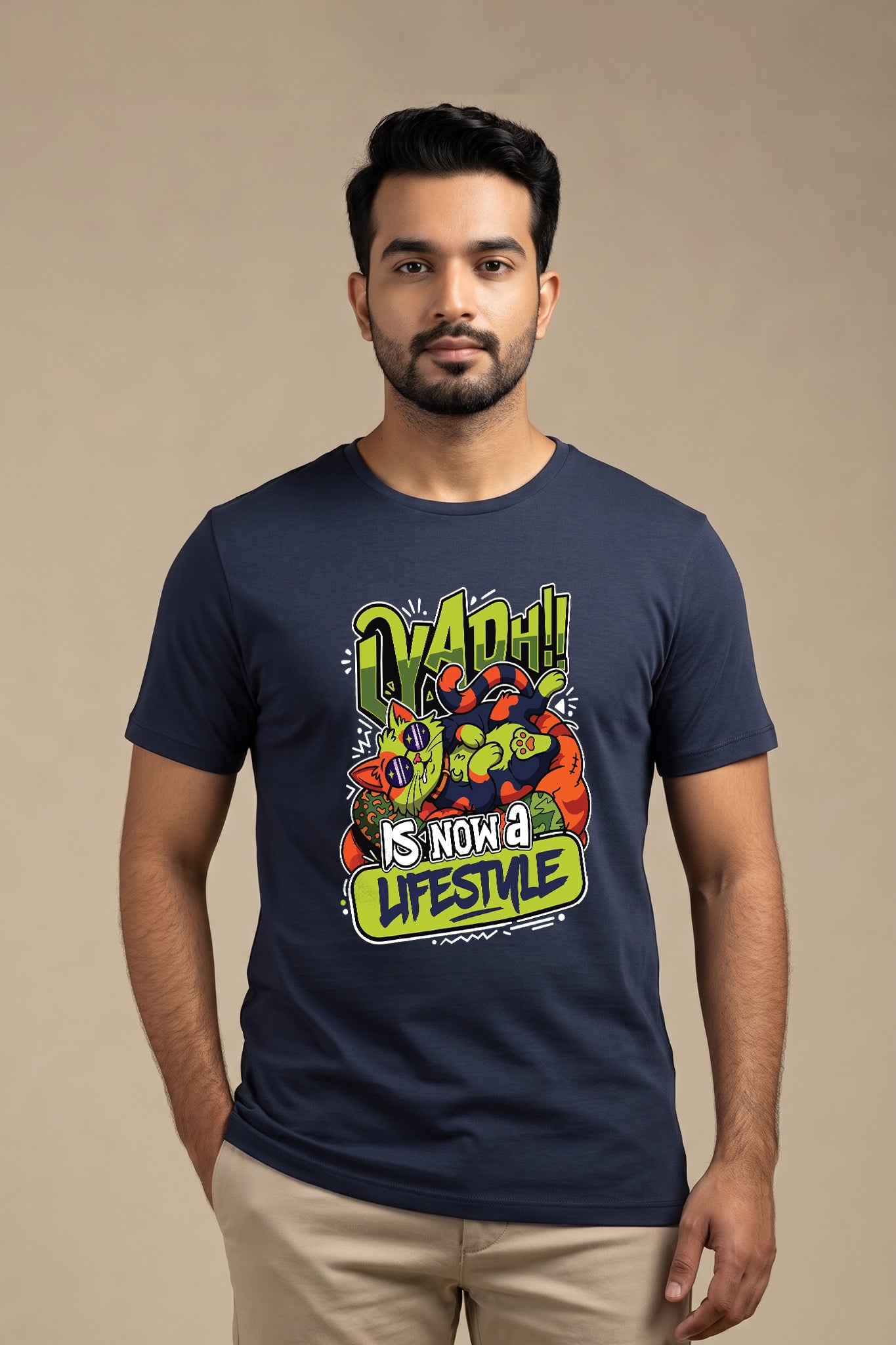 Laydh Lifestyle| Regular Cotton T-Shirt for Men | Krazy Kind KRAZYKIND