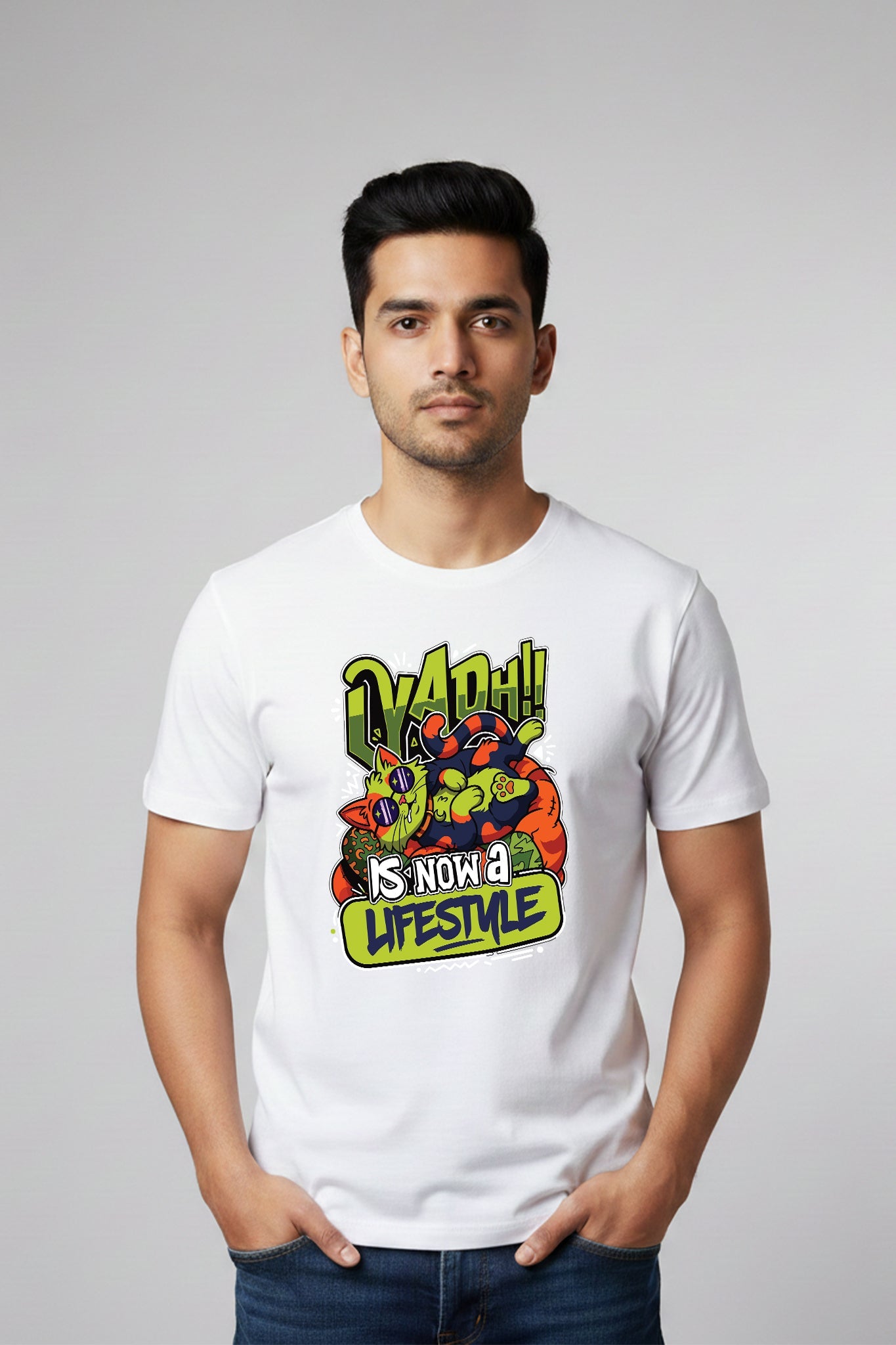 Laydh Lifestyle| Regular Cotton T-Shirt for Men | Krazy Kind KRAZYKIND