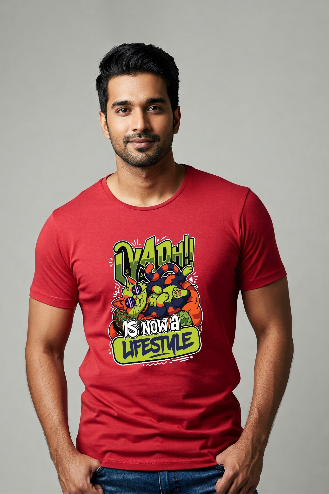 Laydh Lifestyle| Regular Cotton T-Shirt for Men | Krazy Kind KRAZYKIND