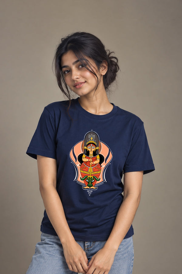 Mohishashur Mordini | Regular Cotton T-Shirt for Women | Krazy Kind KRAZYKIND