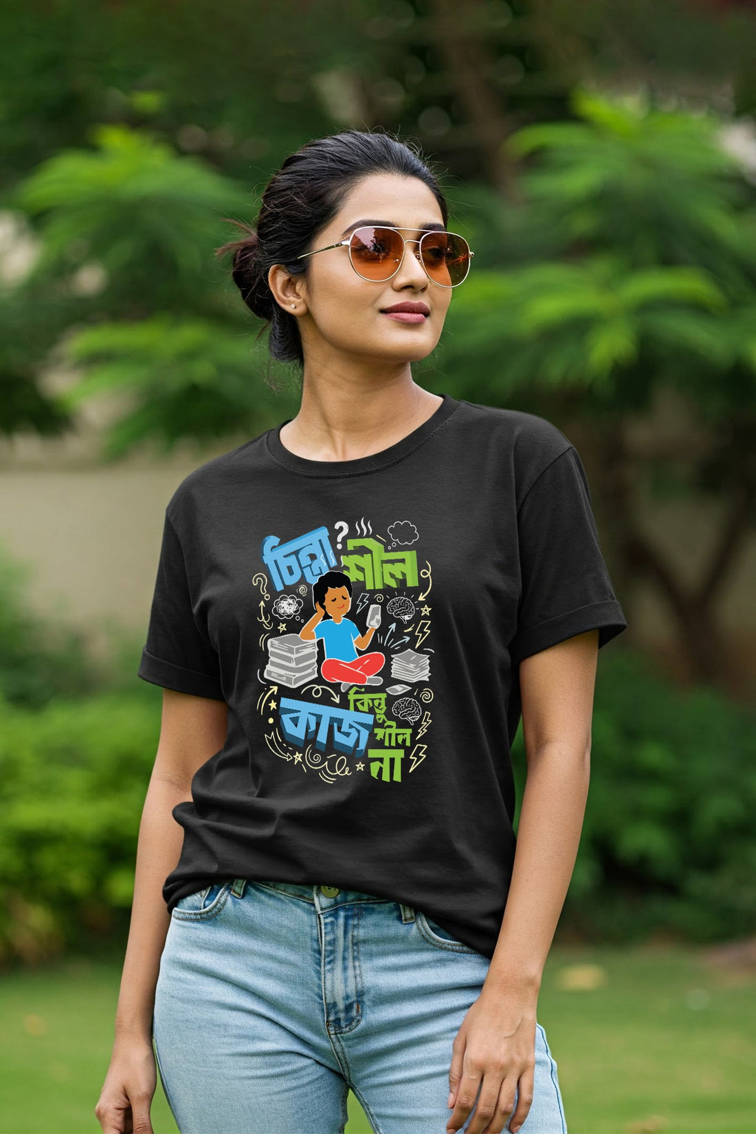 Chintashil| Regular Cotton T-Shirt for Women | Krazy Kind KRAZYKIND