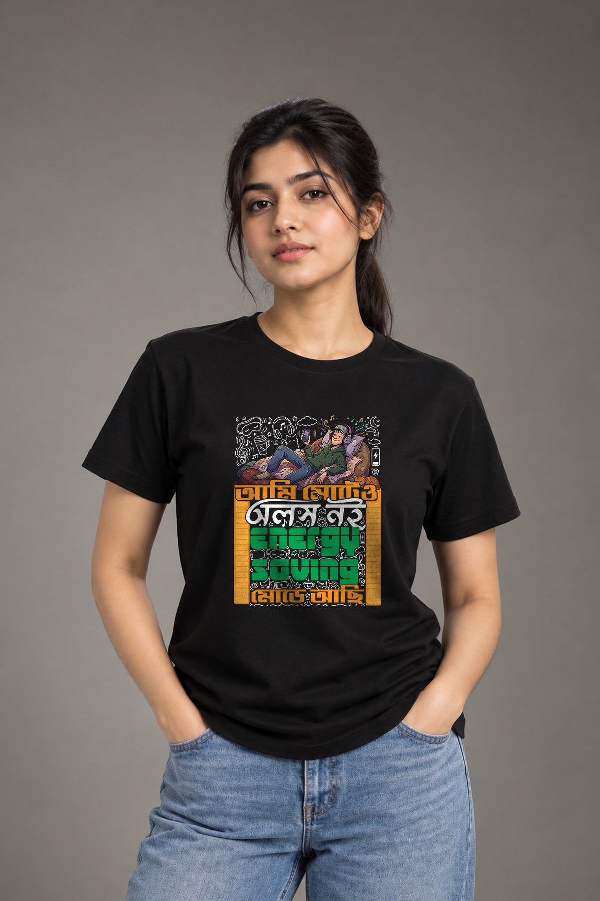 Olosh Noi | Regular Cotton T-Shirt for Women | Krazy Kind KRAZYKIND