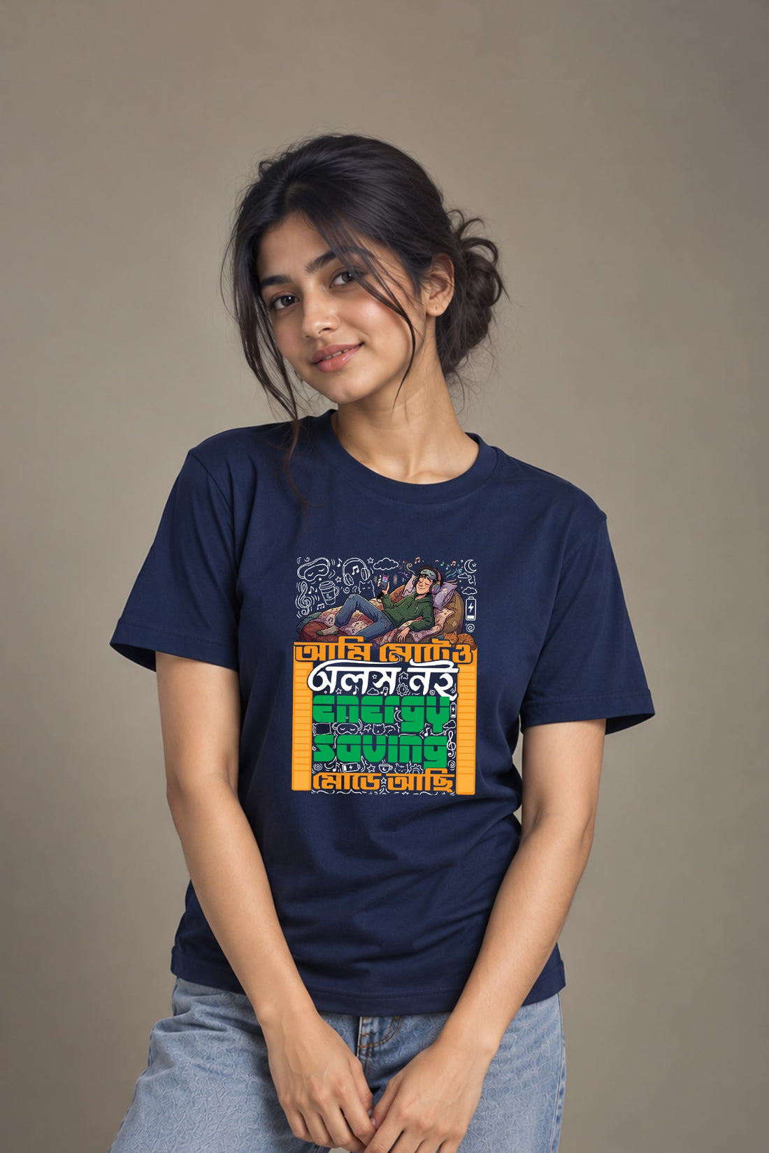 Olosh Noi | Regular Cotton T-Shirt for Women | Krazy Kind KRAZYKIND