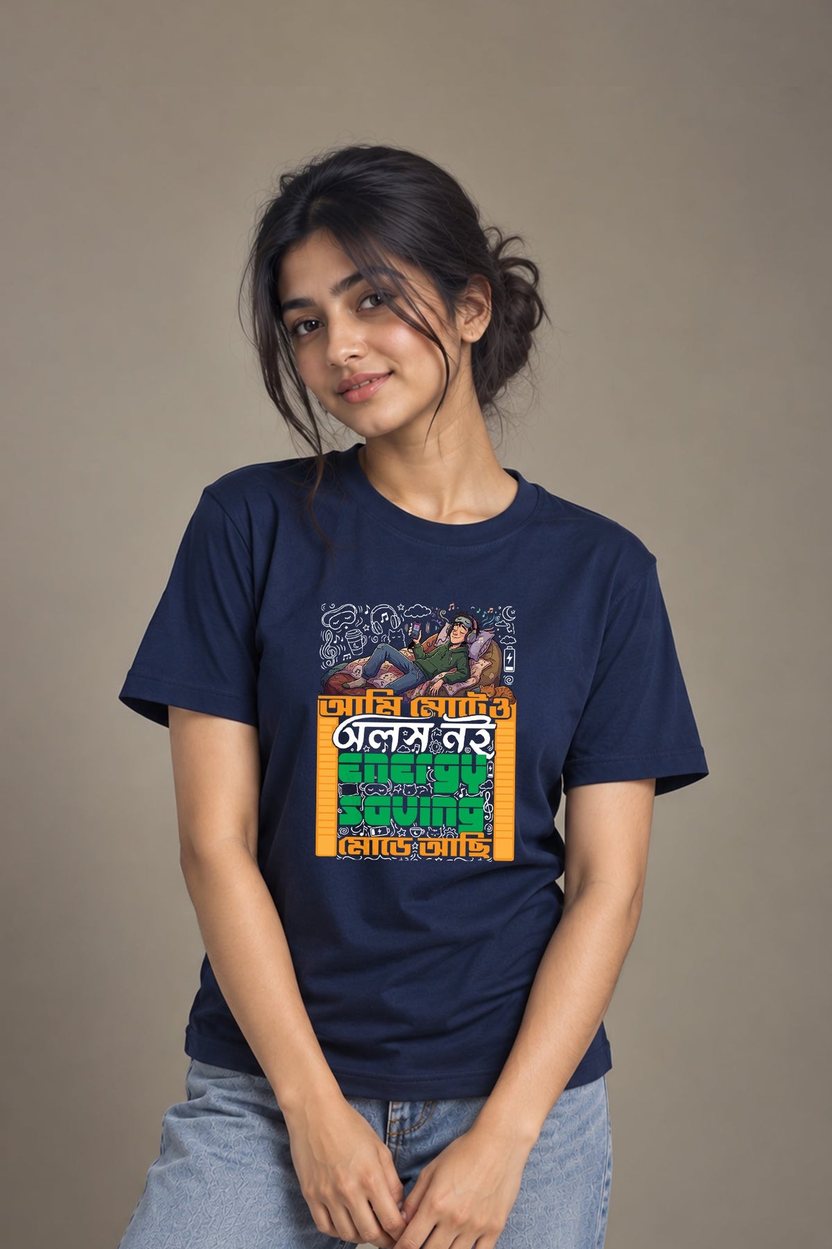 Olosh Noi | Regular Cotton T-Shirt for Women | Krazy Kind KRAZYKIND