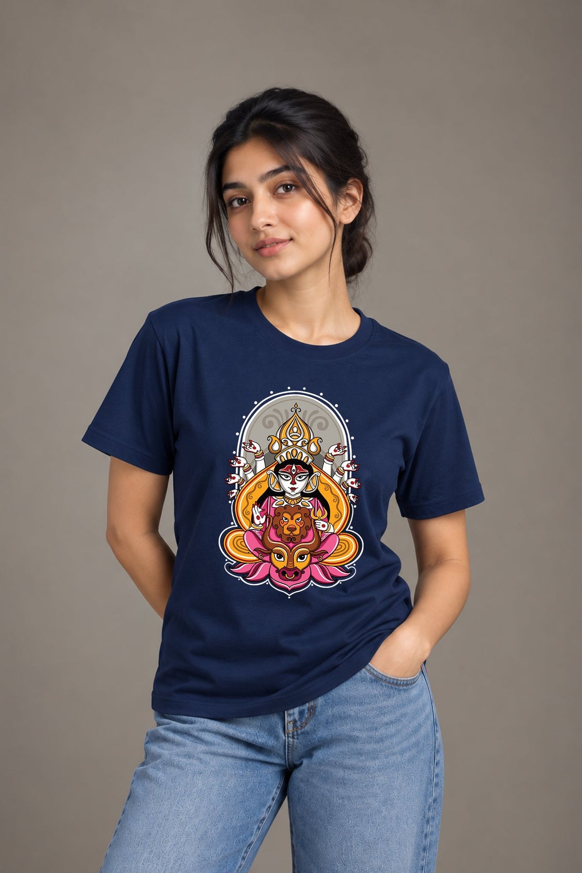 Shakti Swarupini | Regular Cotton T-Shirt for Women | Krazy Kind KRAZYKIND