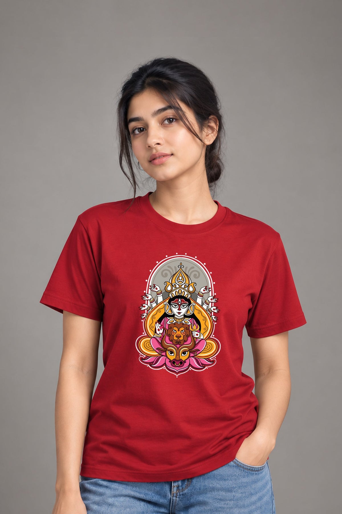 Shakti Swarupini | Regular Cotton T-Shirt for Women | Krazy Kind KRAZYKIND