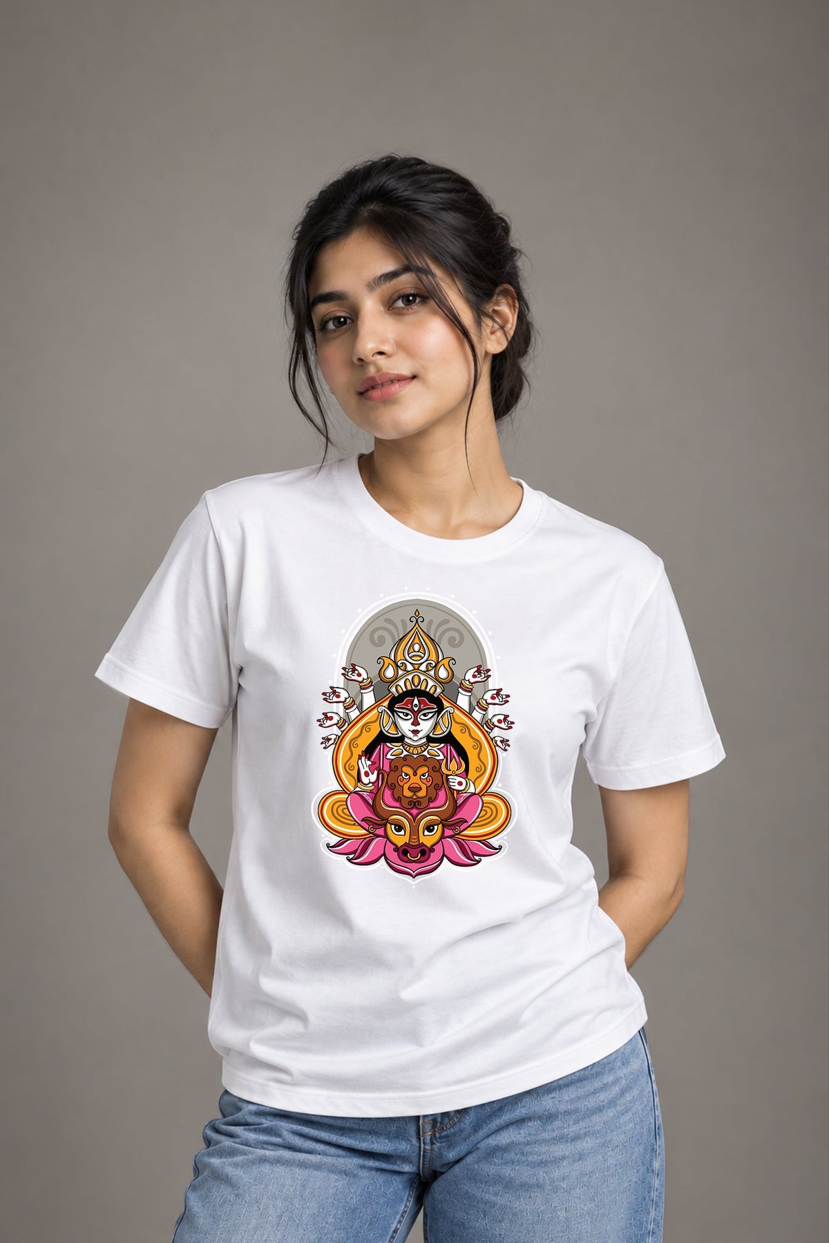 Shakti Swarupini | Regular Cotton T-Shirt for Women | Krazy Kind KRAZYKIND