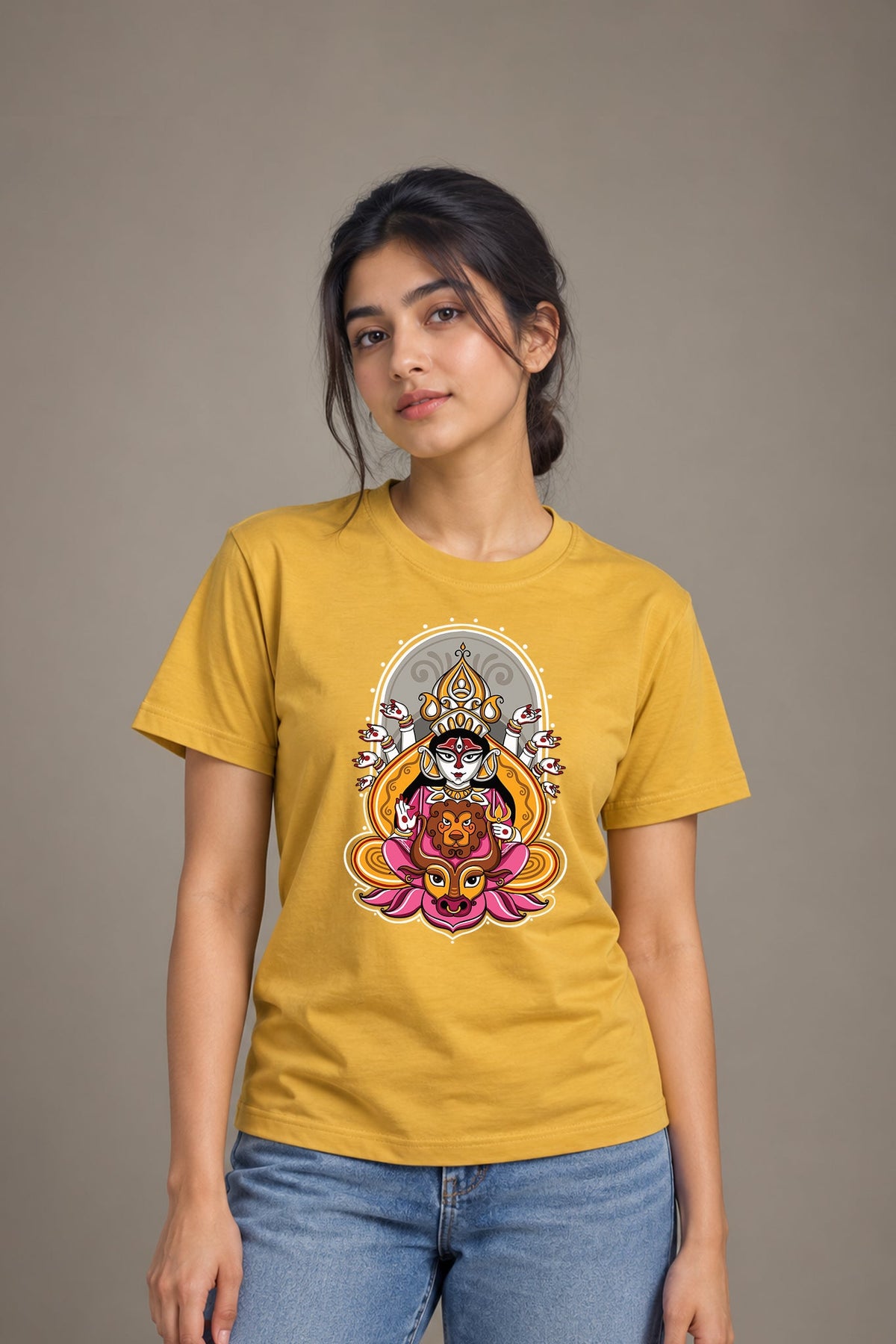 Shakti Swarupini | Regular Cotton T-Shirt for Women | Krazy Kind KRAZYKIND