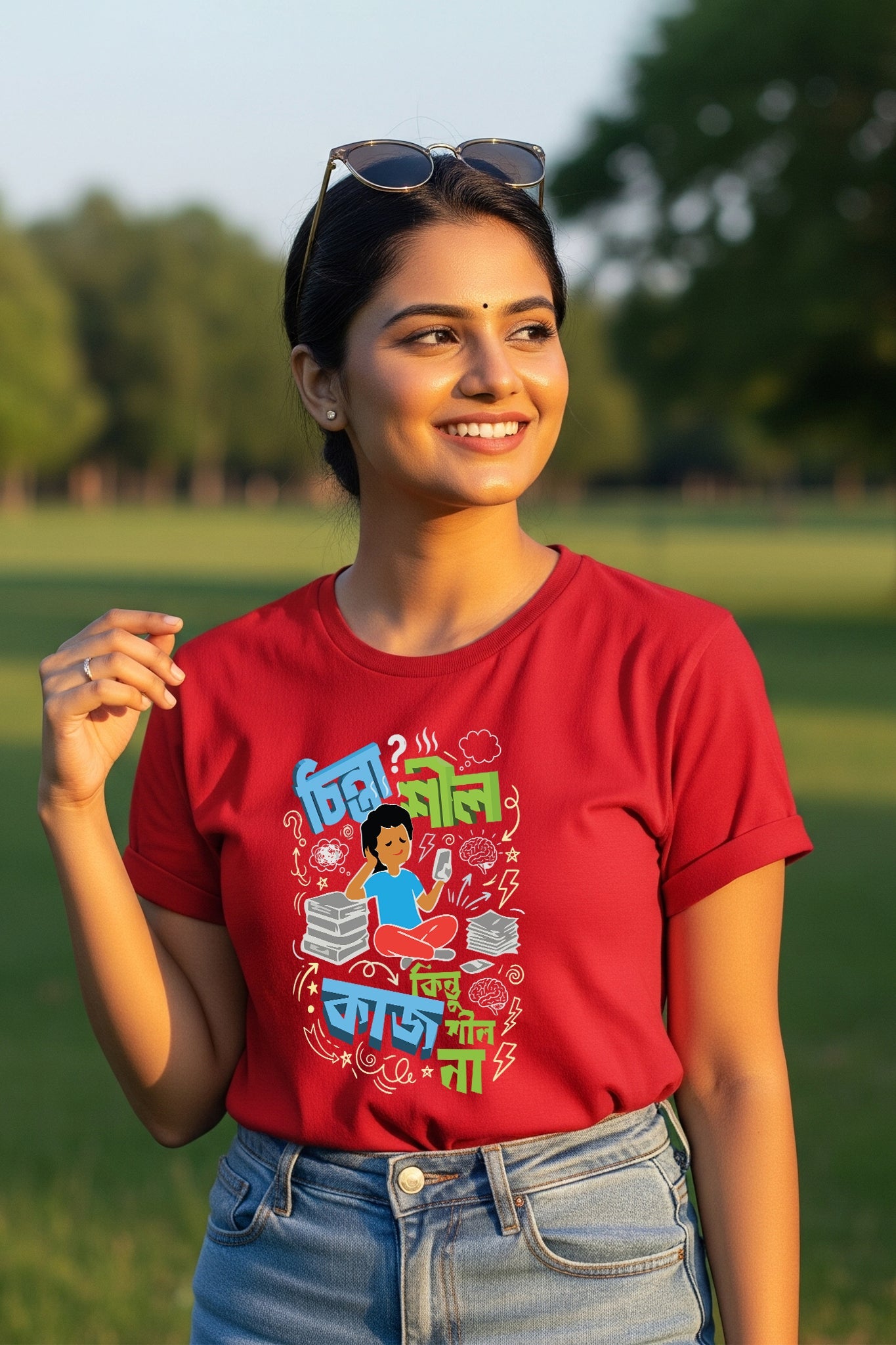 Chintashil| Regular Cotton T-Shirt for Women | Krazy Kind KRAZYKIND