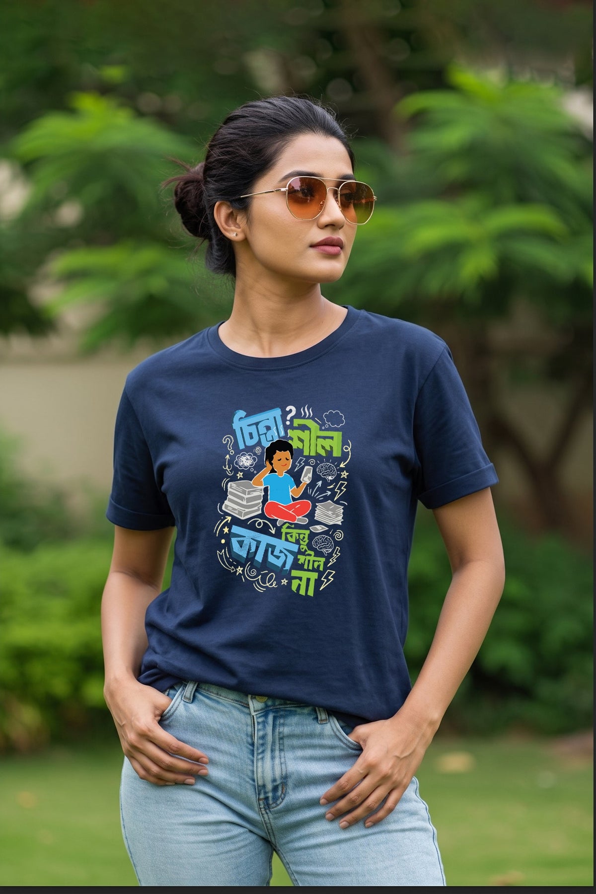 Chintashil| Regular Cotton T-Shirt for Women | Krazy Kind KRAZYKIND