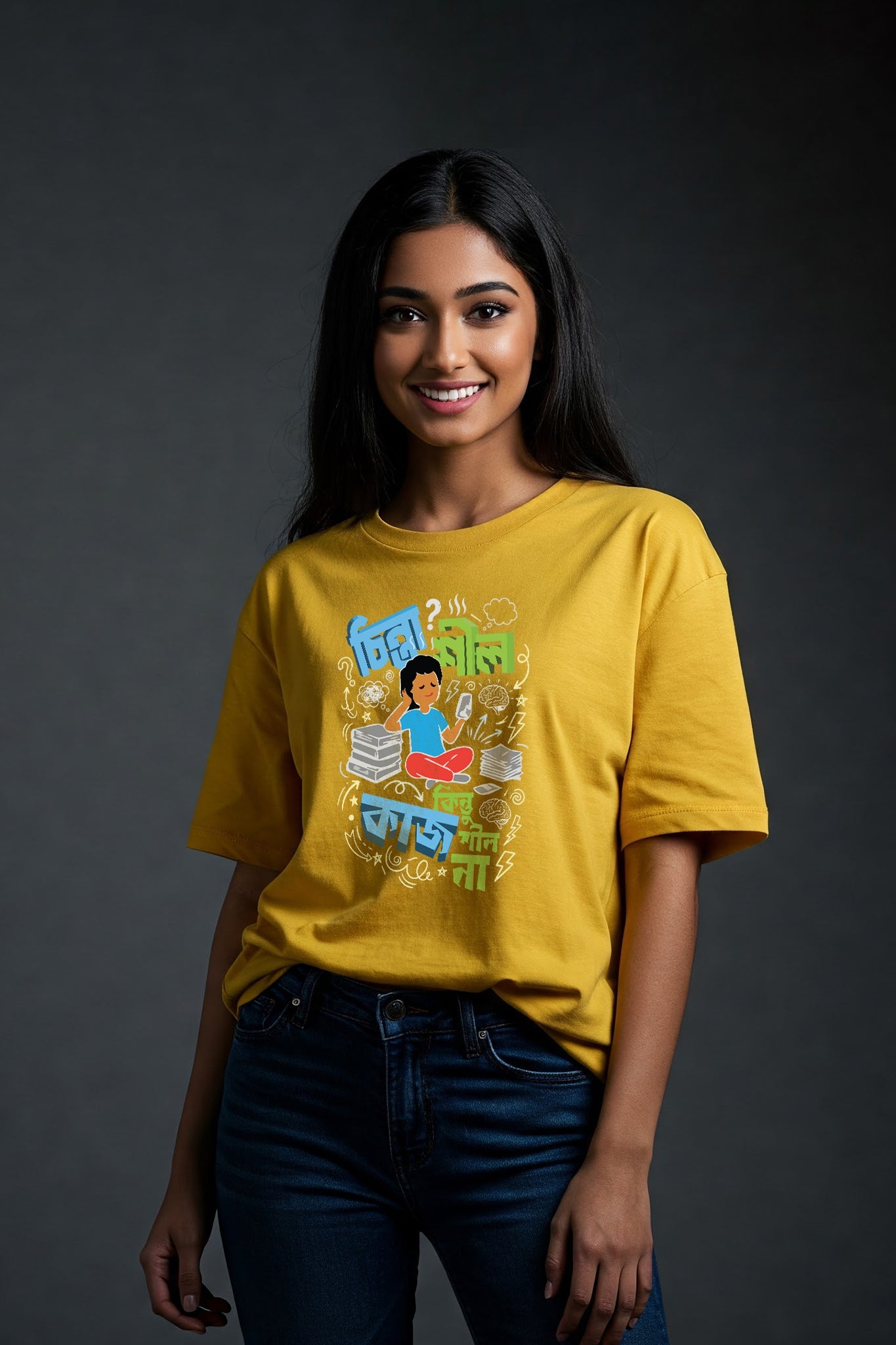 Chintashil| Regular Cotton T-Shirt for Women | Krazy Kind KRAZYKIND