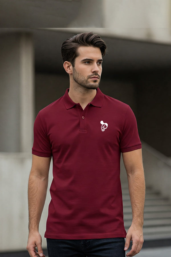 Maroon Polo ( Brand Logo ) T-Shirt KRAZYKIND