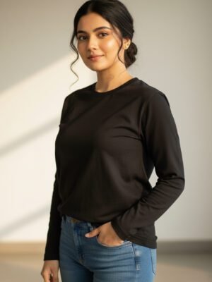 Black Solid Full Sleeve