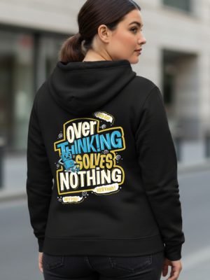 Overthinking Black Hoodie