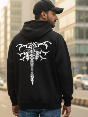 Scorpion Mecha Spine Black Hoodie
