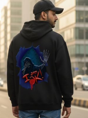 I Am Ok Black Hoodie